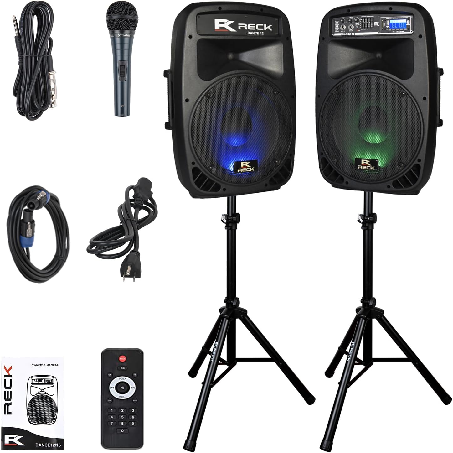 PRORECK Dance 12 Portable 12-Inch 1000 Watts PA Speaker System