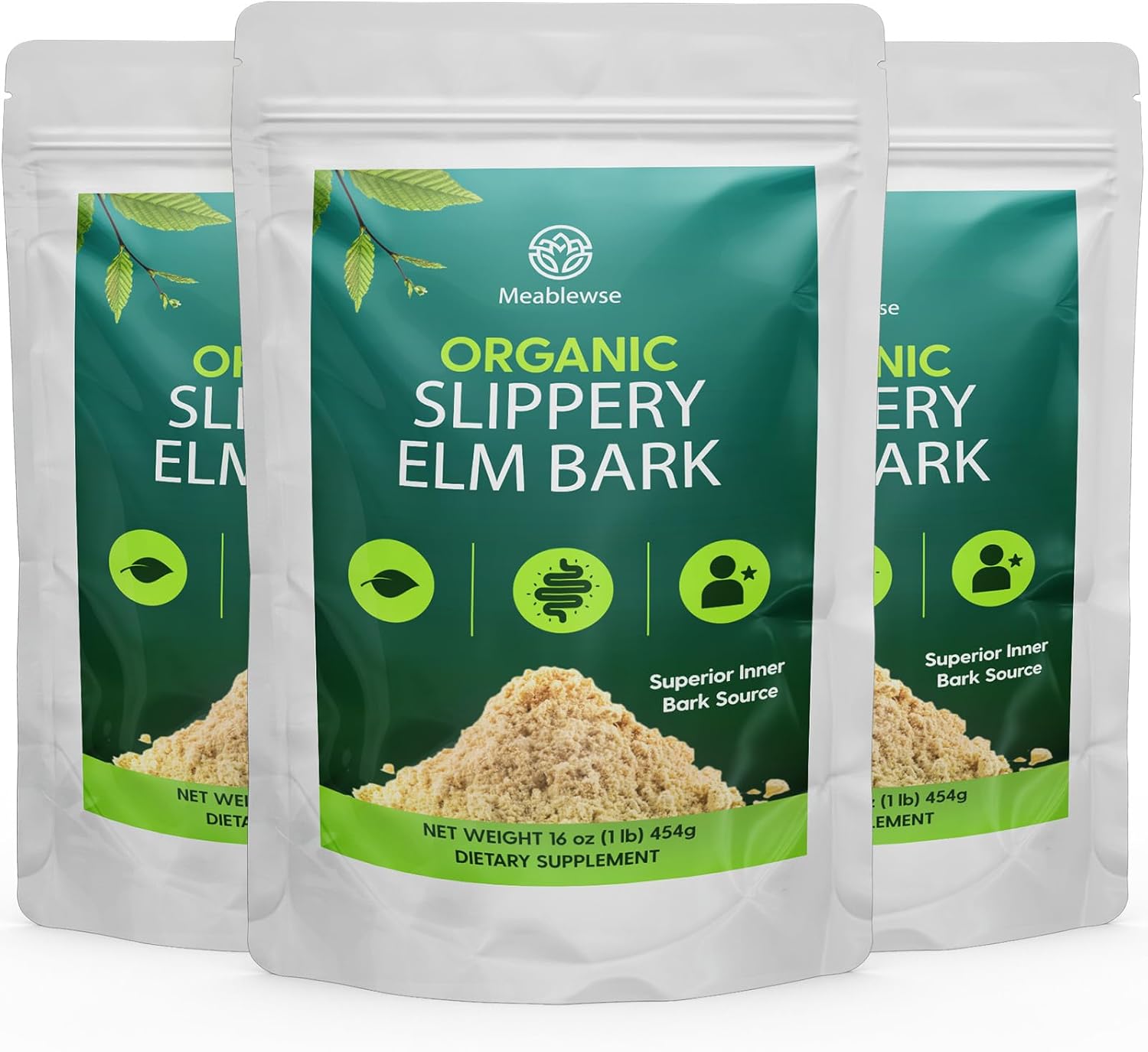 Slippery Elm Powder for Soothing Throat and Digestive Health