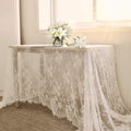 White Lace Tablecloth 60x120 in Pack of 10 - Vintage Floral