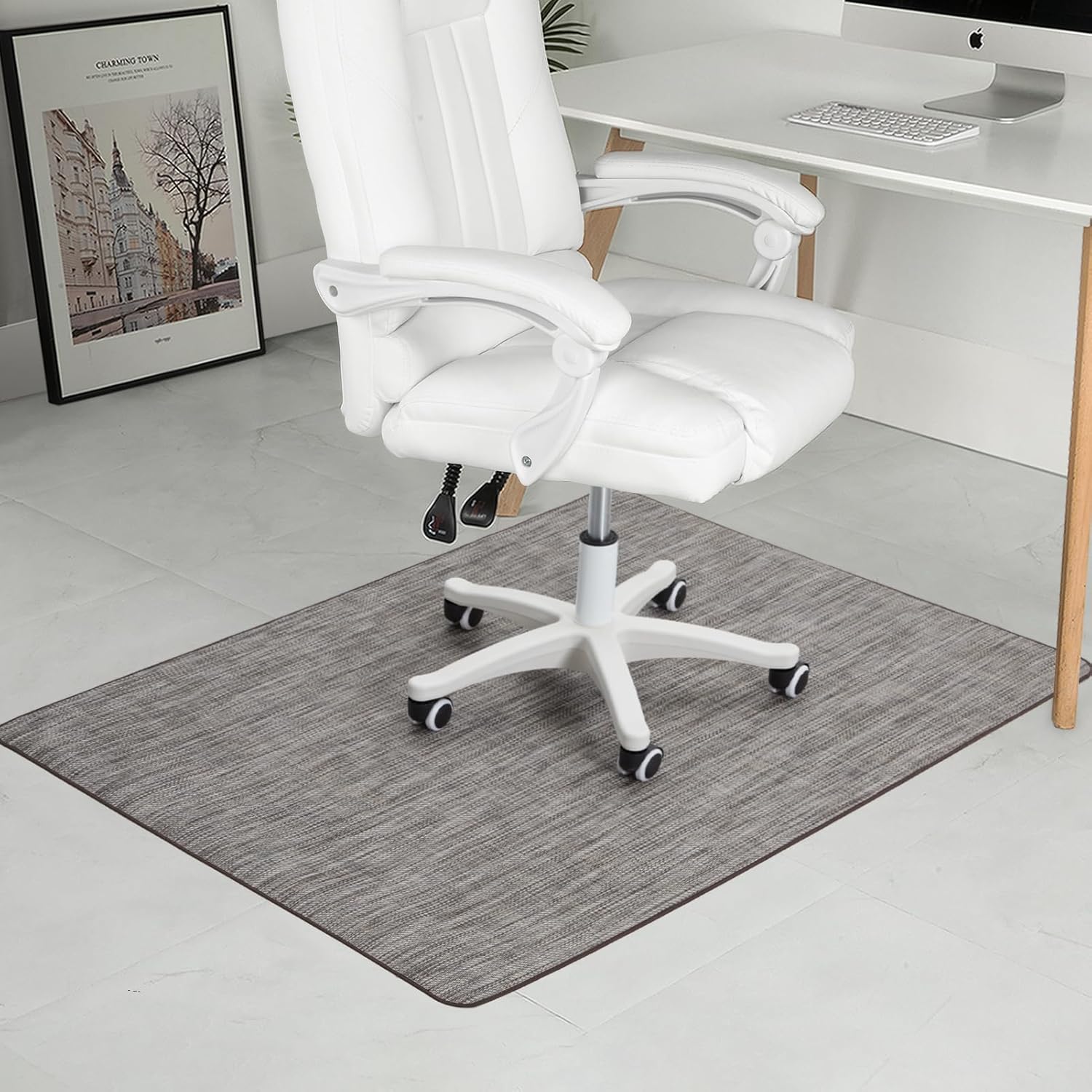 Non-Curve Office Chair Mat, Anti-Slip Floor Protector