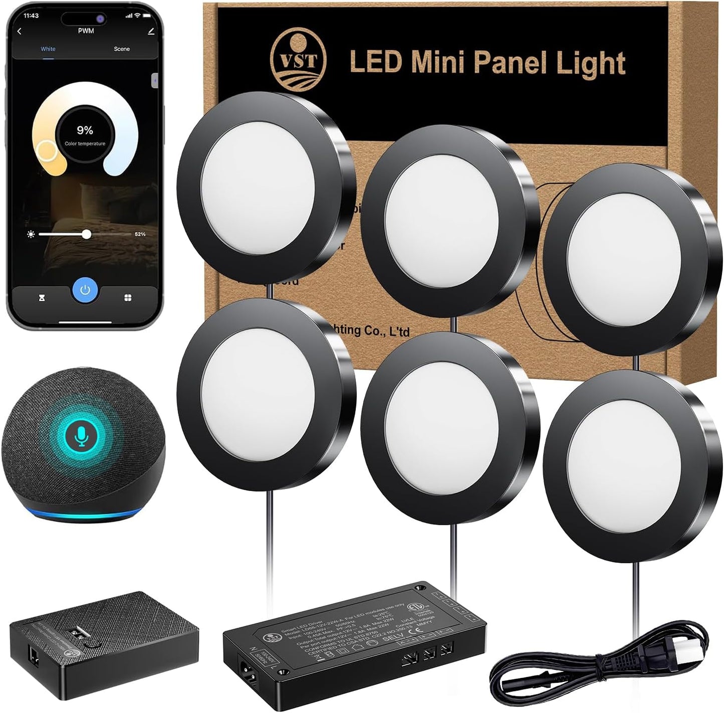 VST Smart Under Cabinet Lighting with Voice Control and App