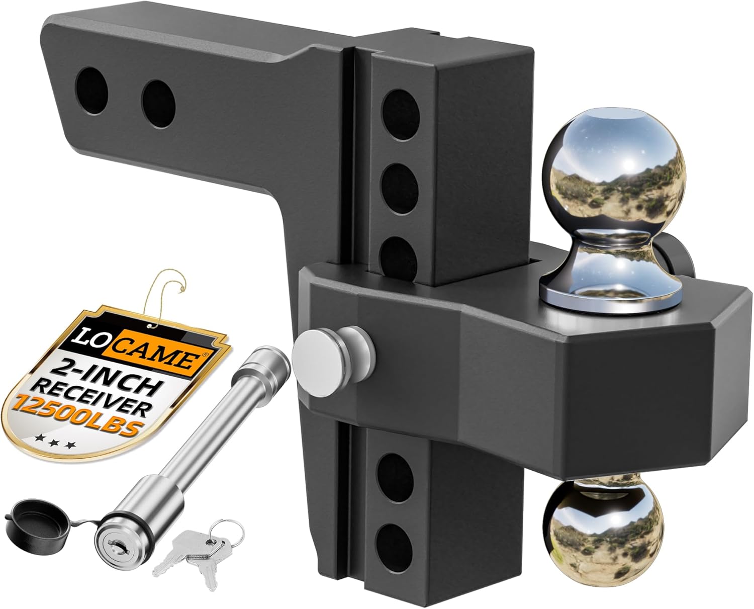 LOCAME Adjustable Trailer Hitch for Heavy Duty Trucks and RVs