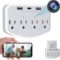 HD 1080P Hidden Camera WiFi Wall Charger Outlet - Discreet Home