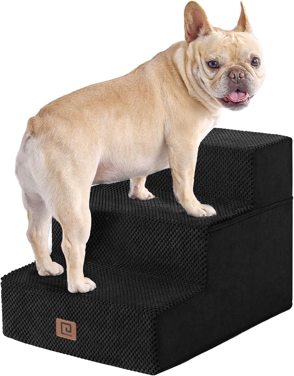 EHEYCIGA Dog Stairs for Small Dogs - 3-Step Pet Steps Indoor
