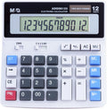 M&G Desk Calculator 12 Digit Extra Large LCD Display - Easy Office Use