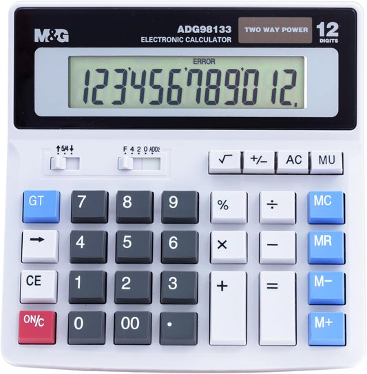 Large Display Dual Power Calculator - Ideal for Office