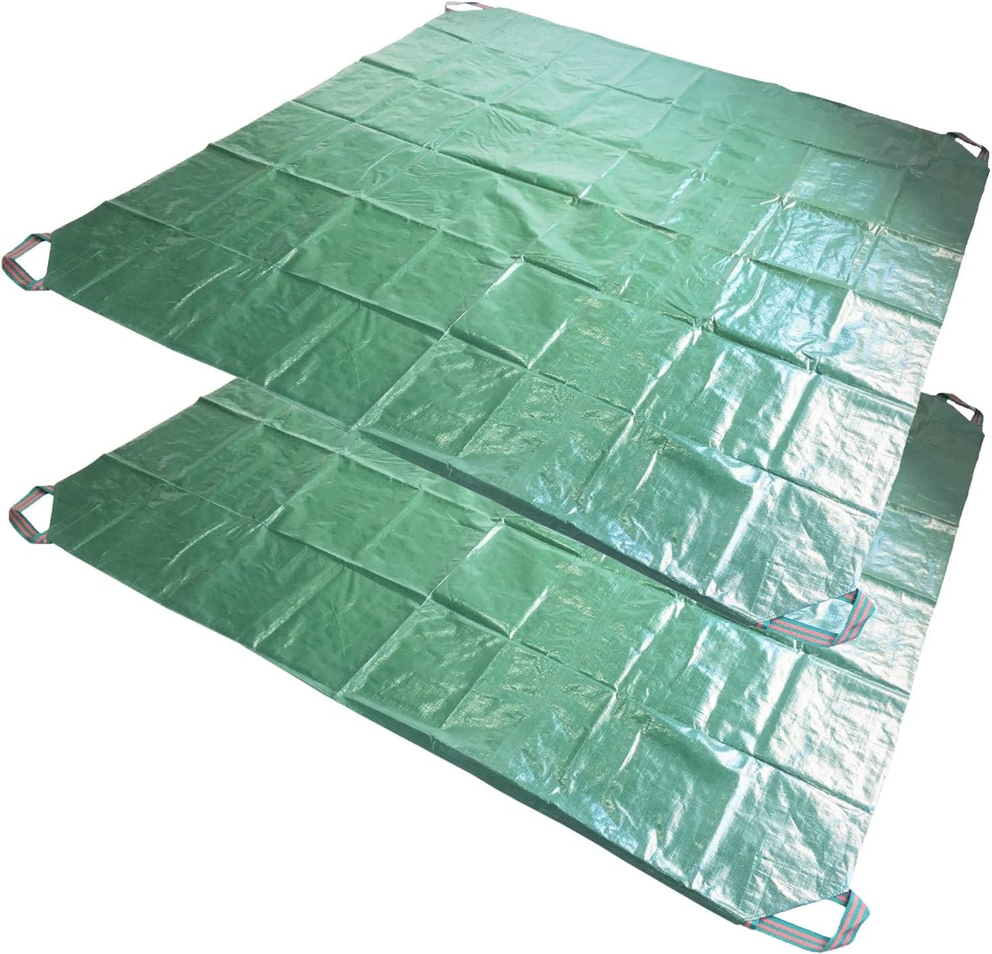 2-Pack 7x7ft Waterproof Leaf Tarp for Yard and Garden Use