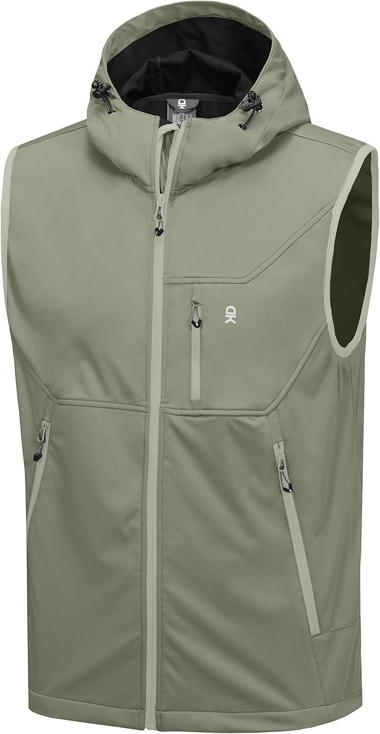 Lightweight Softshell Vest for Travel Hiking Running Golf