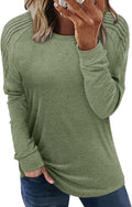 Stylish Pleated Long Sleeve Top for Women