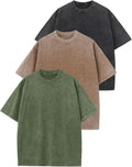 Oversized T Shirts Men Vintage Tee 3 Pack - Loose Fit Casual