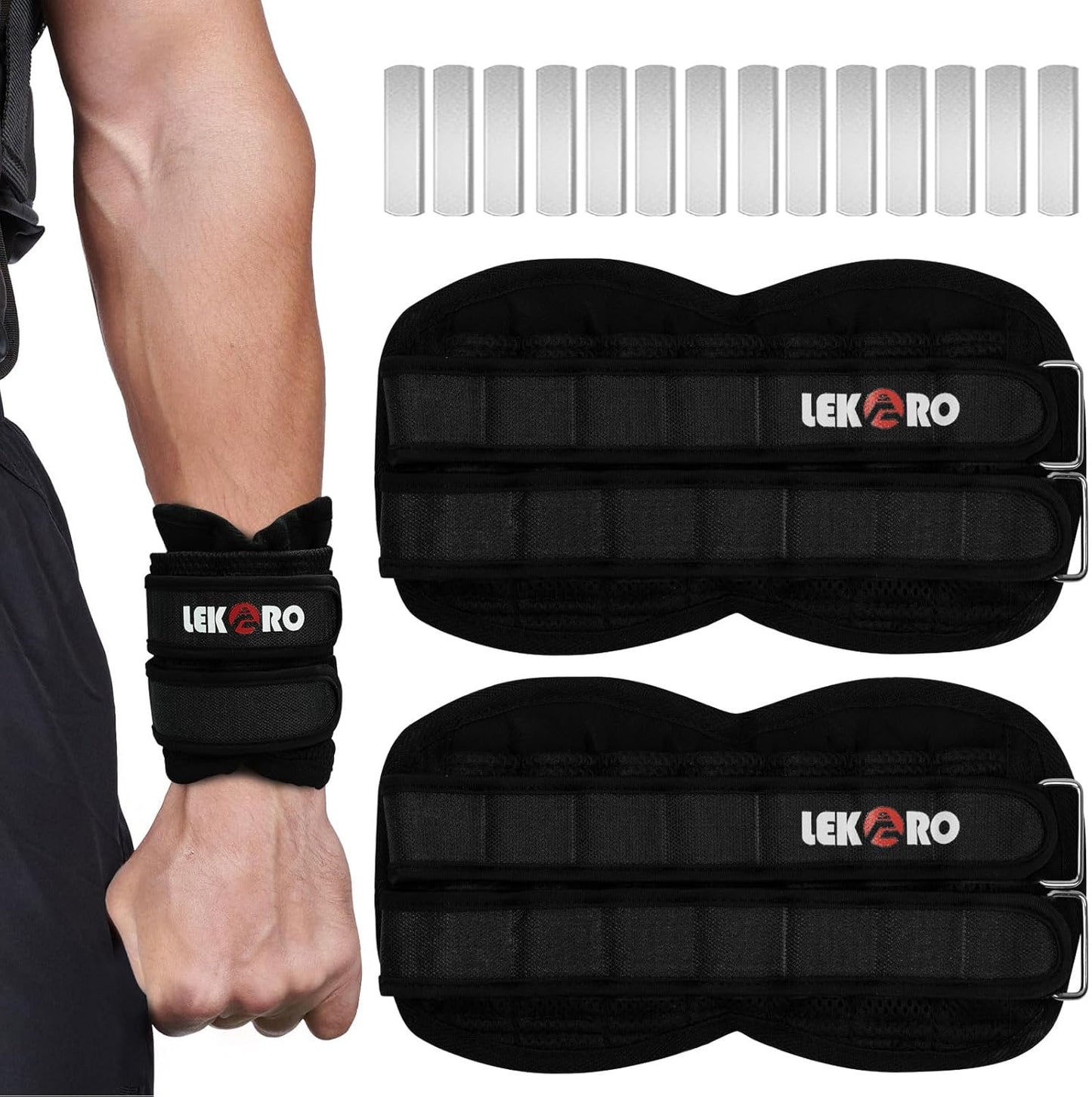 Adjustable Wrist Ankle Weights for Fitness Training and Running