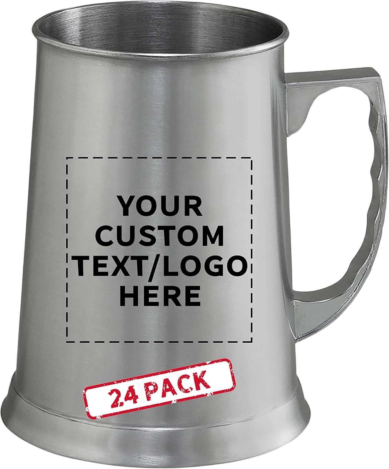 Custom Stainless Steel Beer Stein Mug Set of 24 for Any Occasion