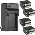 8700mAh 4-Pack Batteries with AC Wall Charger for Canon - Long Runtime