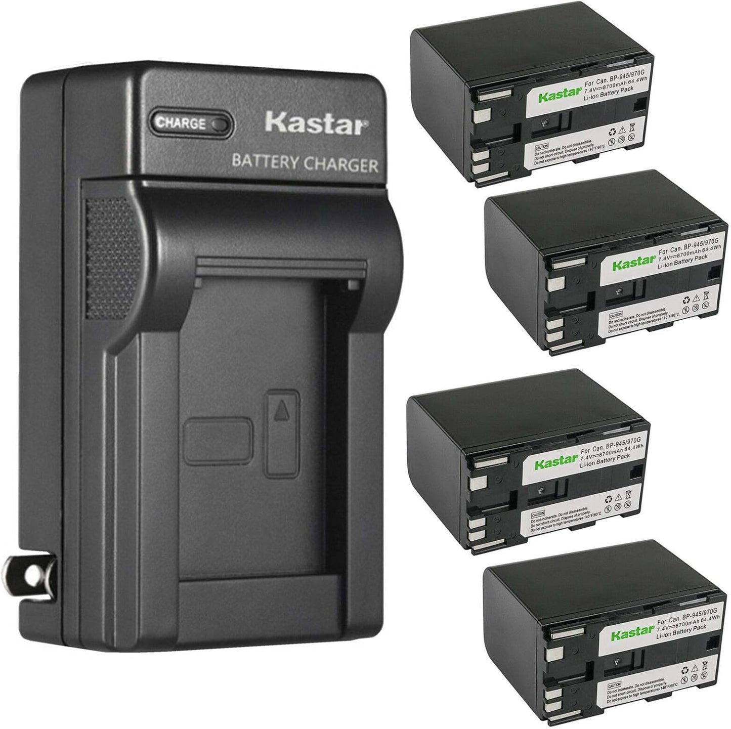 Kastar 4-Pack Battery and AC Wall Charger for Canon Cameras