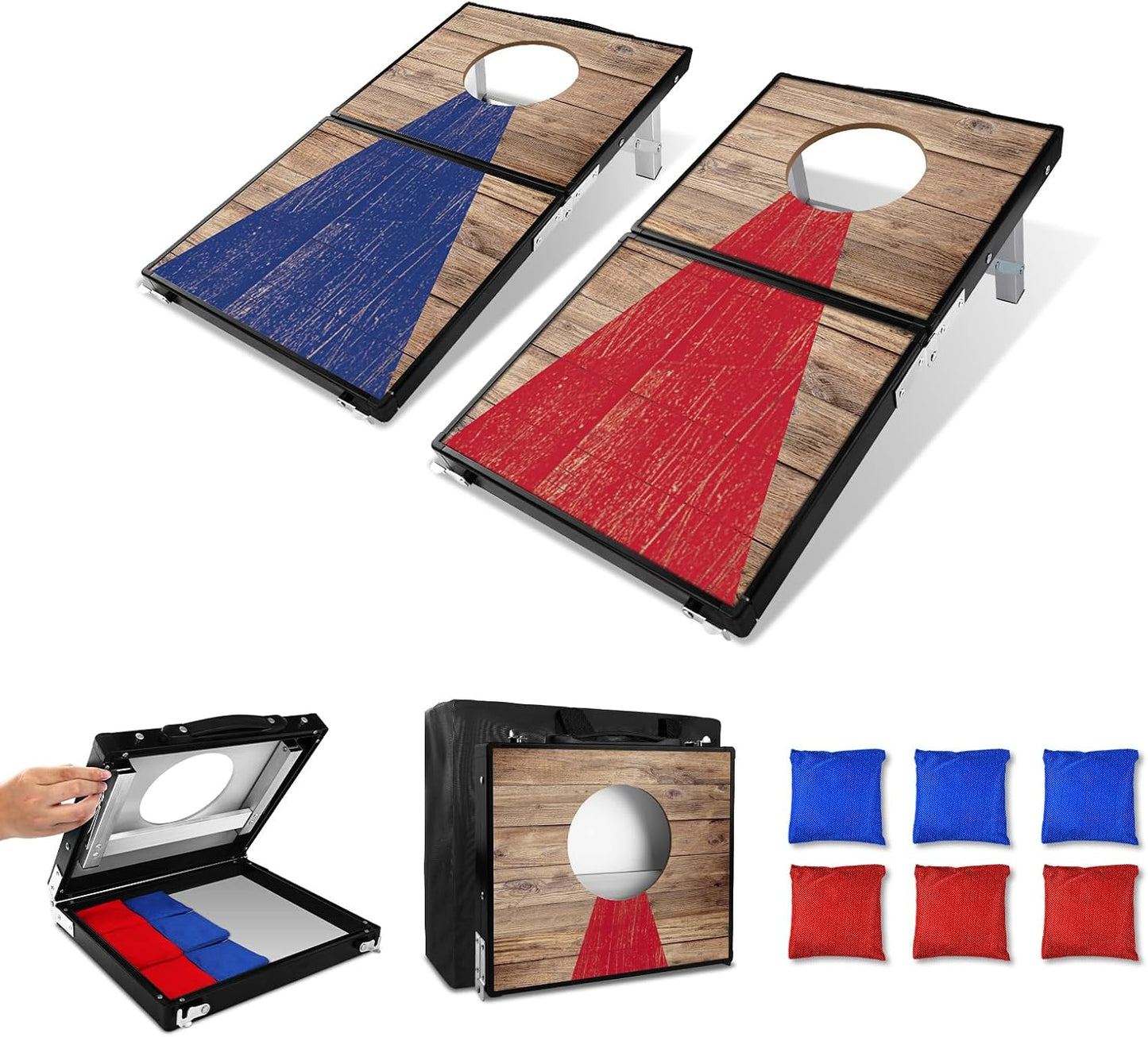 Portable Cornhole Board Set - Durable Aluminum for Fun Anywhere