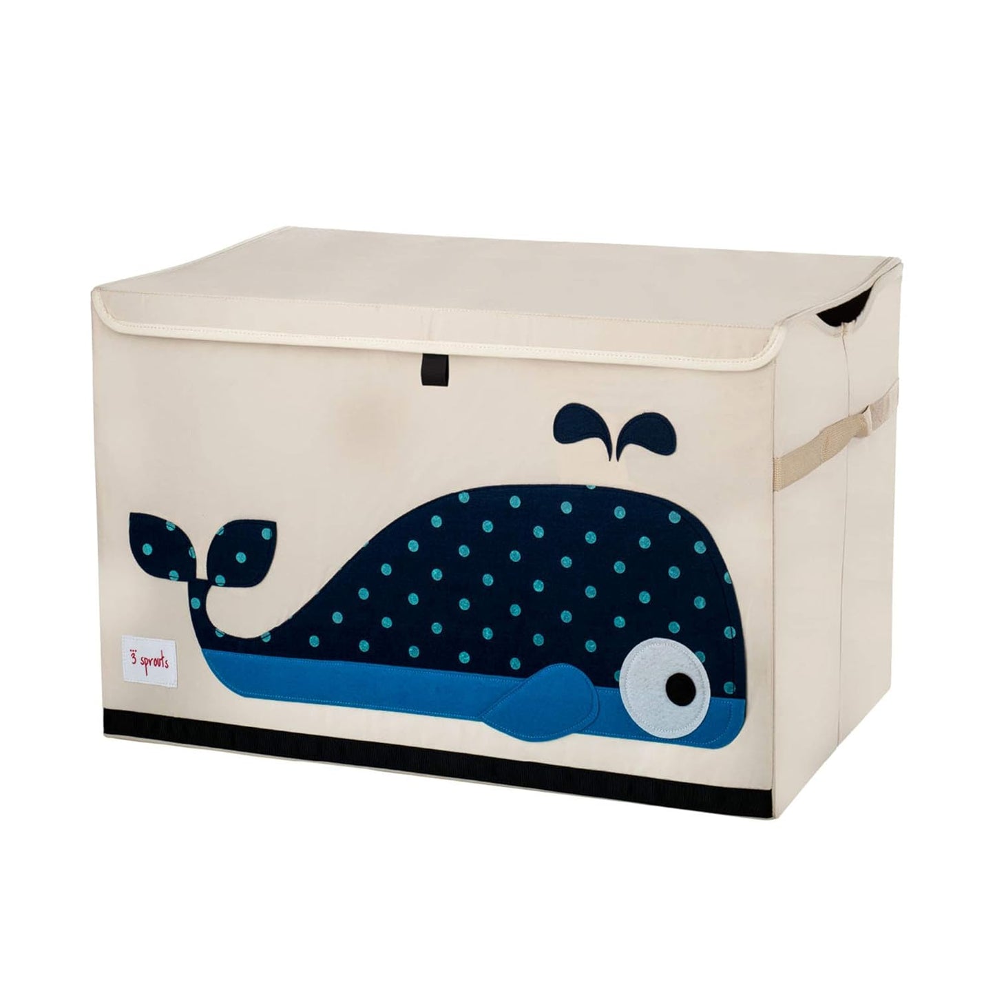 3 Sprouts Large Toy Chest for Kids - Whale Design Storage Bin