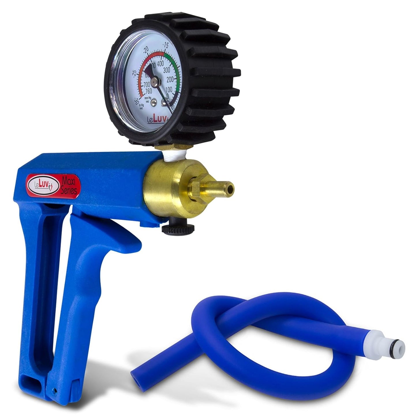 LeLuv Vacuum Pump Blue Maxi with Ergonomic Handle and Hose
