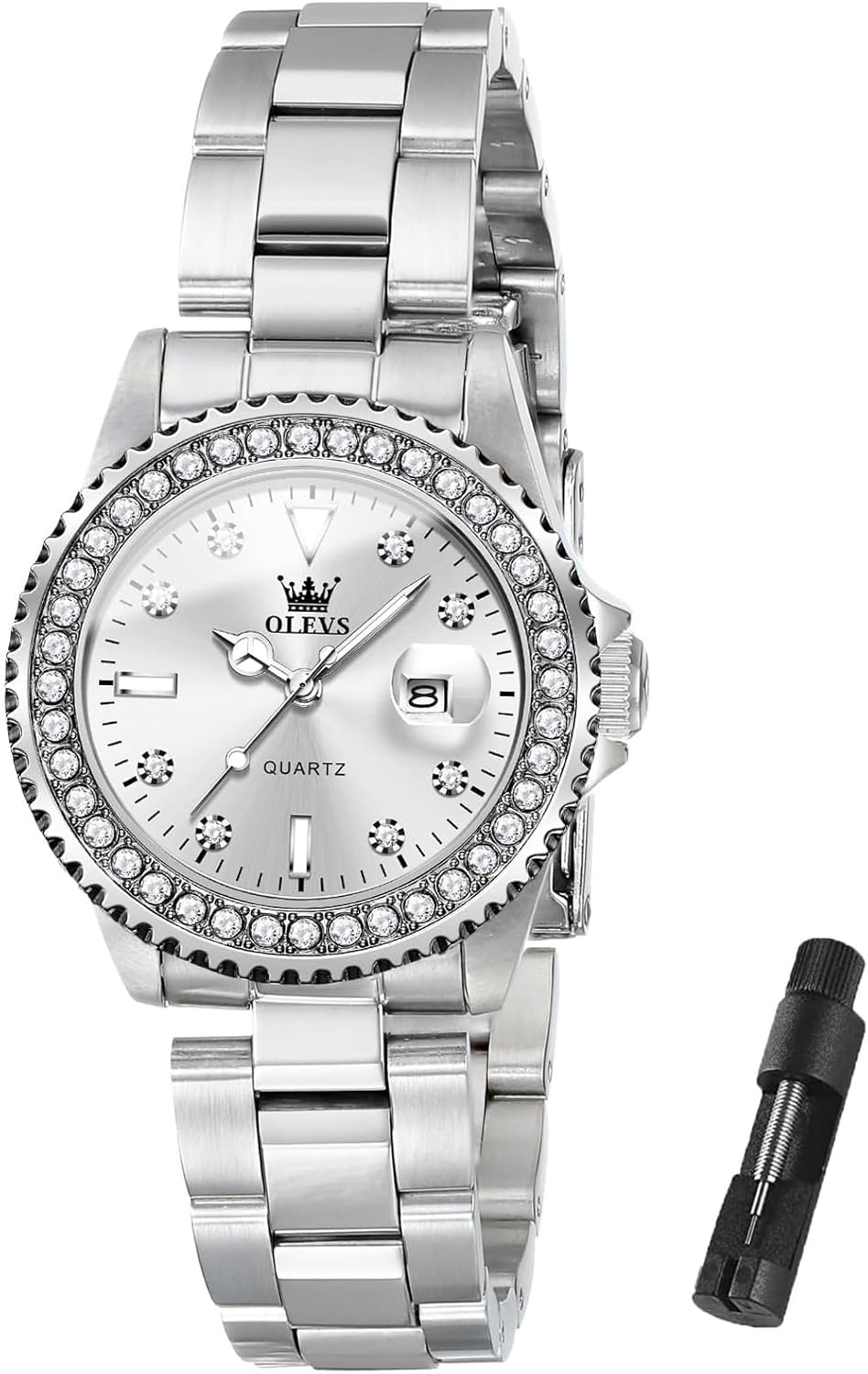 KANGYANG OLEVS Elegant Diamond Watch - Waterproof & Luminous