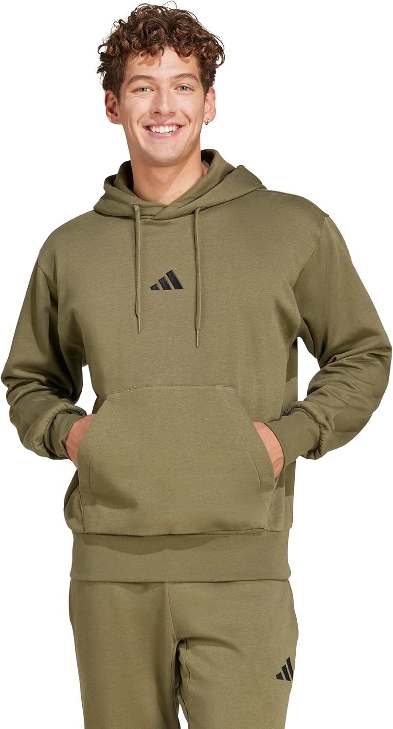 adidas Men's Essentials Cozy Fleece Hoodie for Comfort