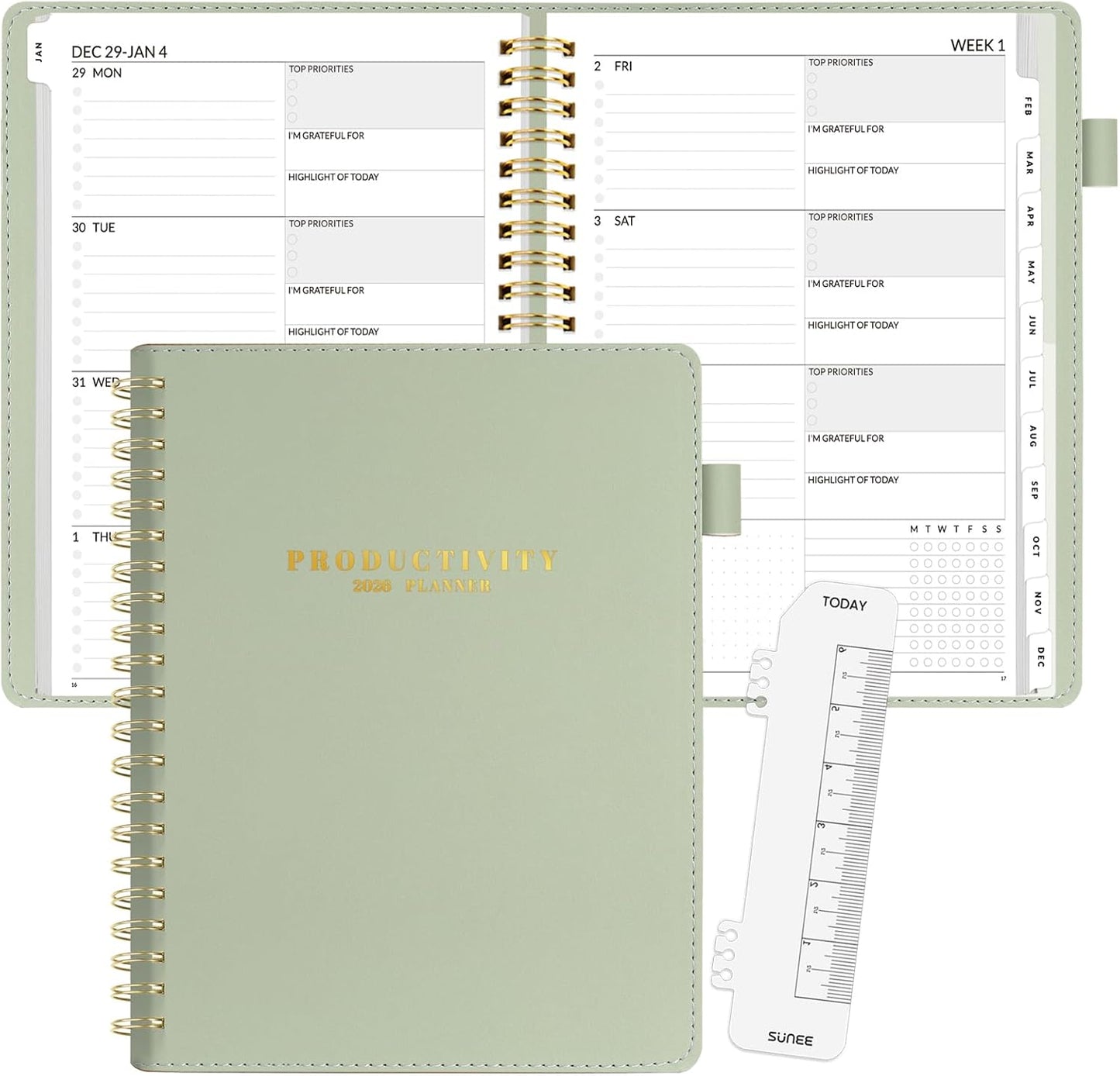 2026 Planner for Time Management - Daily, Weekly & Monthly Use