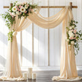 Wedding Arch Draping Fabric 4 Panels 30in x 18ft Champagne - Elegant