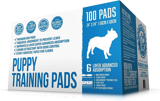 Bulldogology Puppy Training Pads - Quick Dry Pee Pads for Dogs