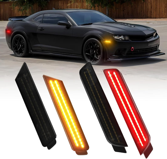 AUTOONE LED Side Marker Lights for 2010-2015 Chevy Camaro