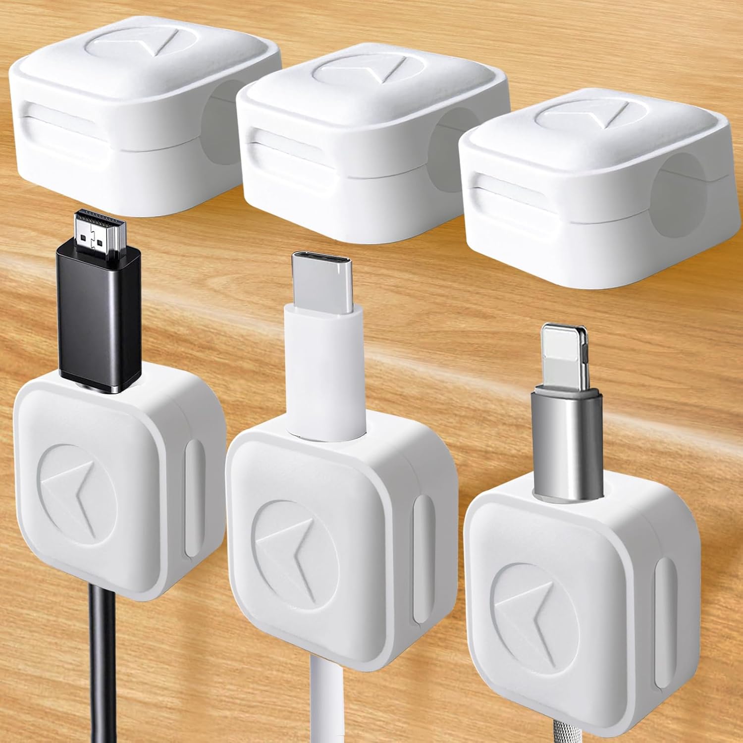 6Pcs Magnetic Cable Clips - Organizer & Holder