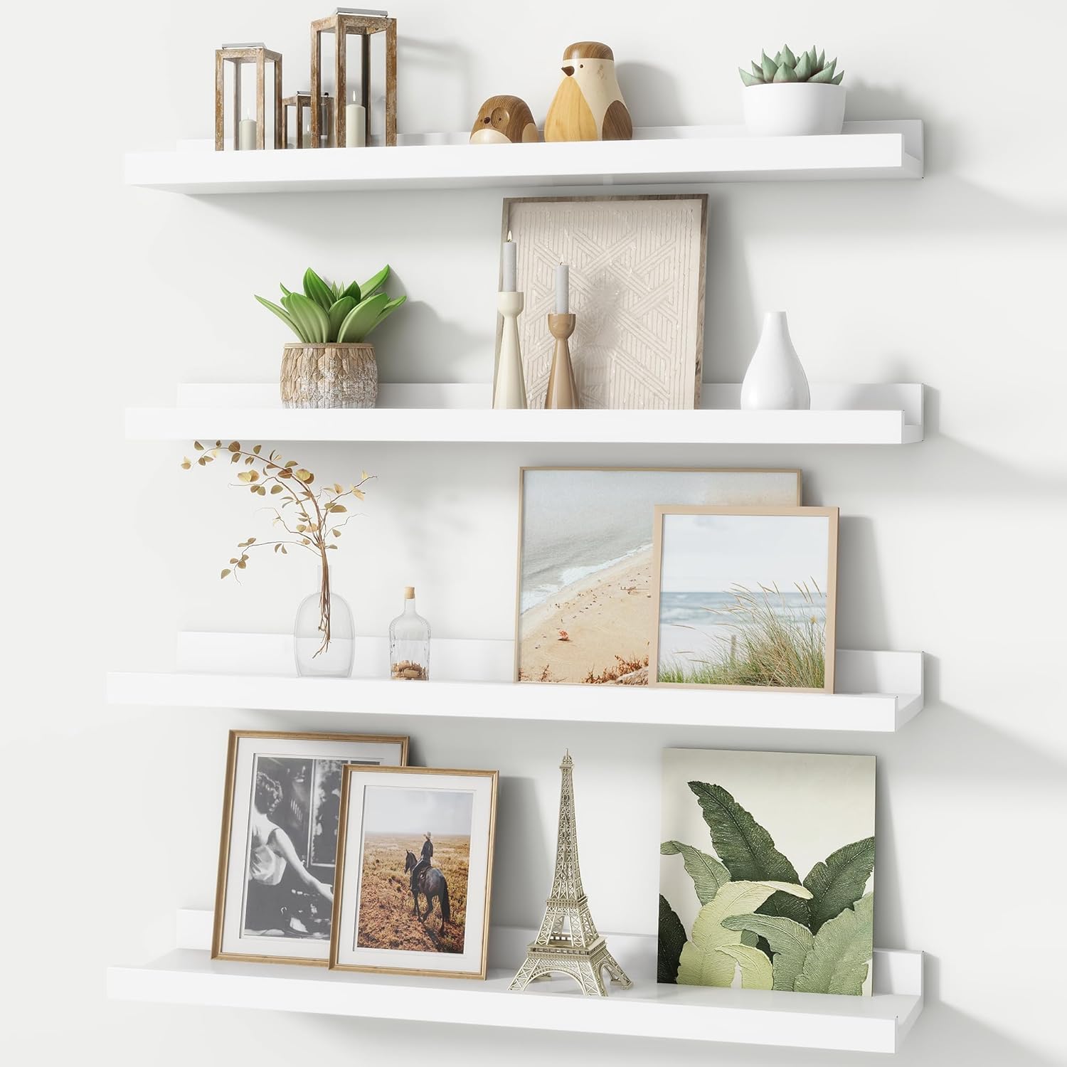 Picture Ledge Shelf Set of 4 for Kids Books and Decor