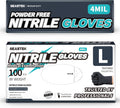 Black Nitrile Exam Gloves 4.0 Mil, 100 Pcs - Durable Powder-Free