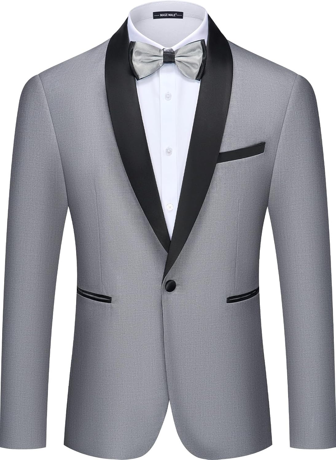 MAGE MALE Mens Tuxedo Jacket Slim Fit Blazer for Weddings