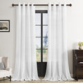 Elegant White Curtains 90 Inches Long for Living Room Decor