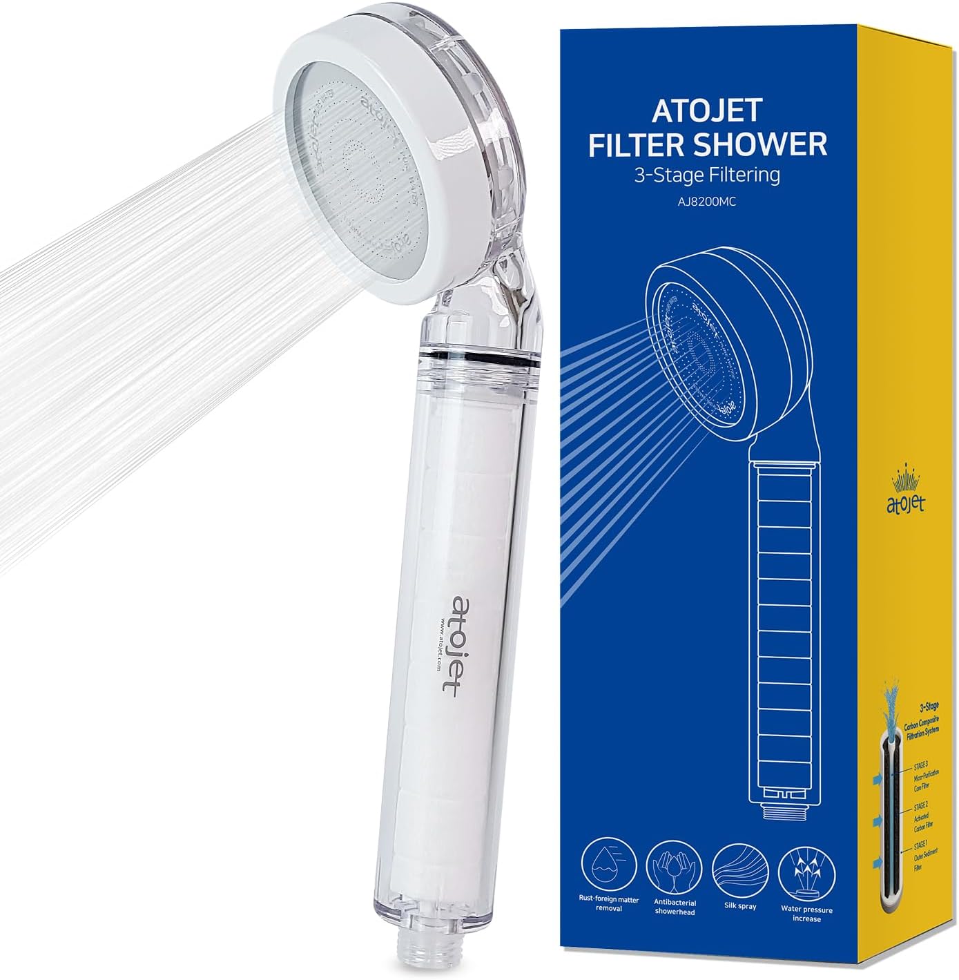 Filter Showerhead for Softer Skin & Smoother Hair by ATOJET
