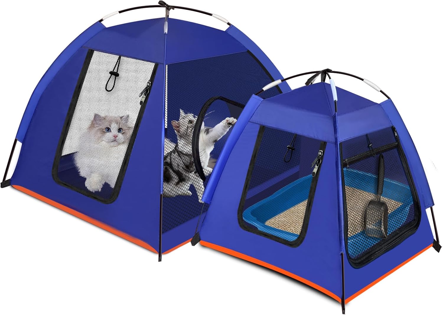 Double Pack Portable Cat Playpen - Separate Areas for Cat Fun!