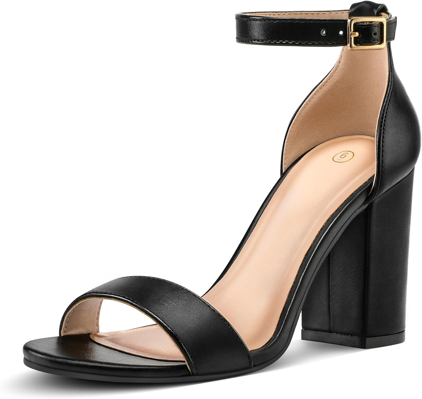 COASIS Women's Chunky Block Heels Open Toe Ankle Strap Sandals