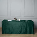 Tableclothsfactory 90 x 156 in Hunter Green Velvet Tablecloth