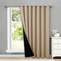 NICETOWN 100% Blackout Thermal Insulated Patio Door Curtain - Total