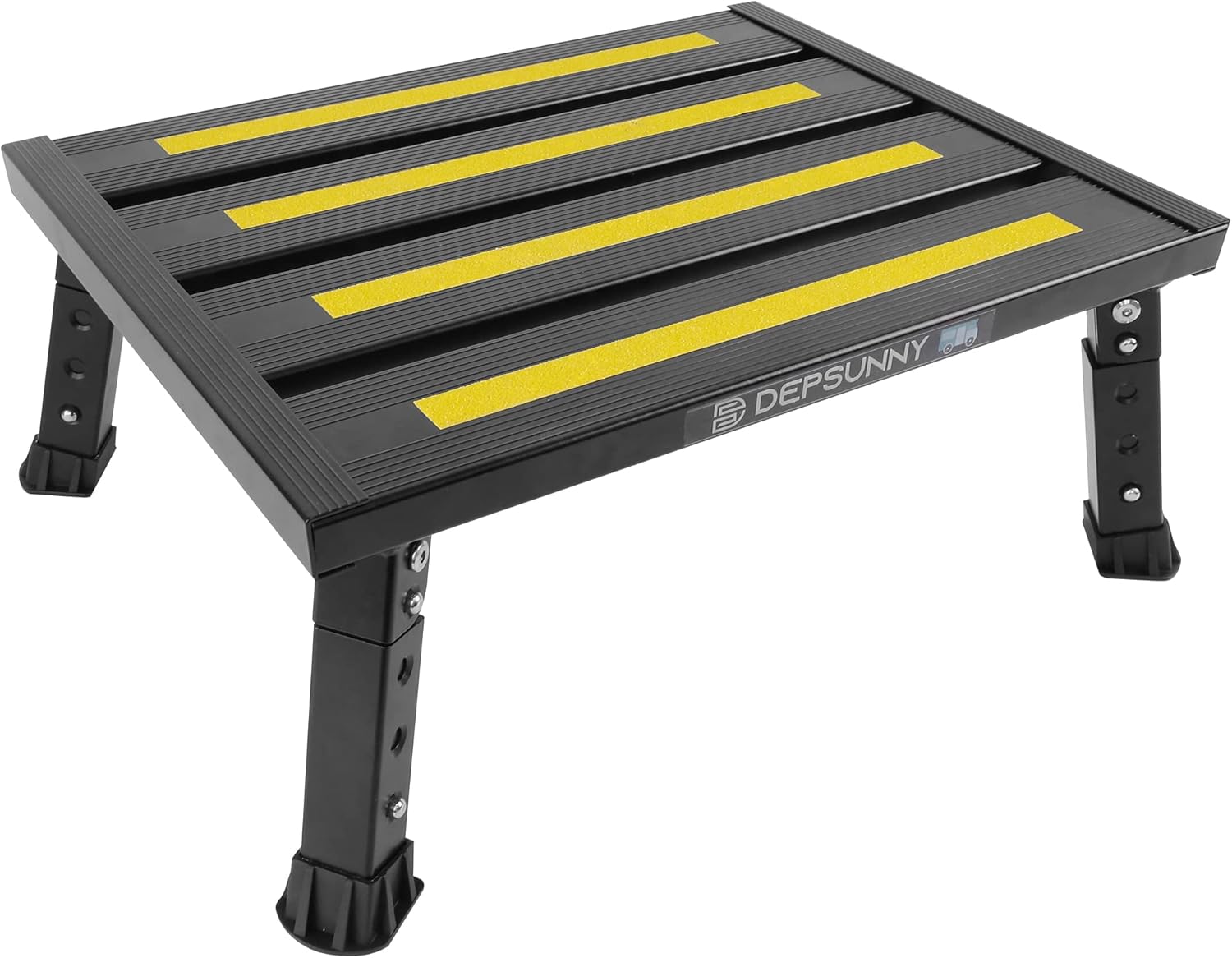 Adjustable Height Aluminum RV Step Stool for Easy Access