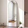 Arched Full Length Mirror 64in x 21in - Sleek Black Frame