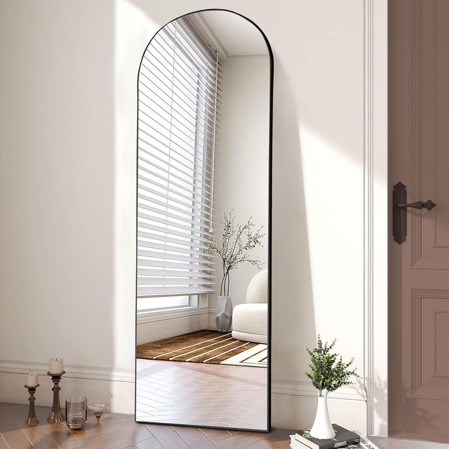 OLIXIS Arched Full Length Mirror for Bedroom and Living Room