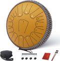 Steel Tongue Drum 13 in 15 Notes Rain Drum - Portable Meditation Drum