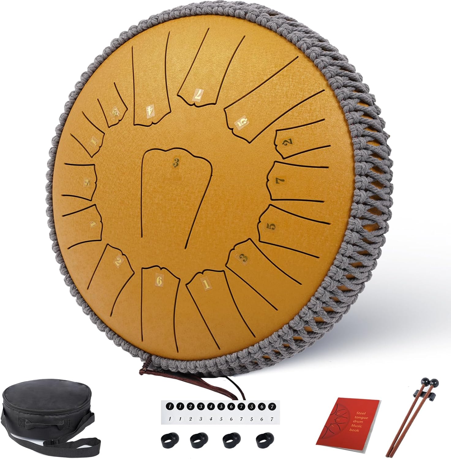 Steel Tongue Drum 13 Inches 15 Notes for Meditation and Yoga