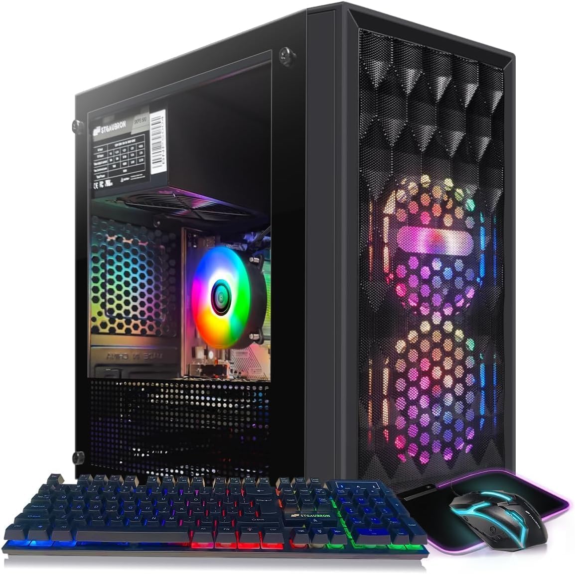 High-Performance Gaming PC with Intel Core i5 and Radeon RX 580