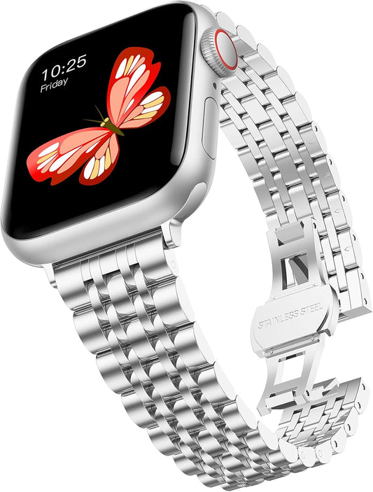 bazi Slim Stainless Steel Band for Apple Watch, Elegant & Stylish