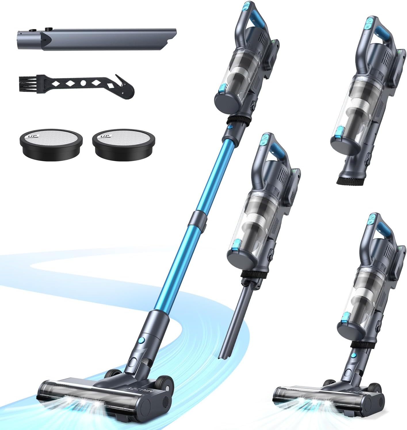 35Kpa Cordless Vacuum: 50 Min Runtime, Powerful Suction