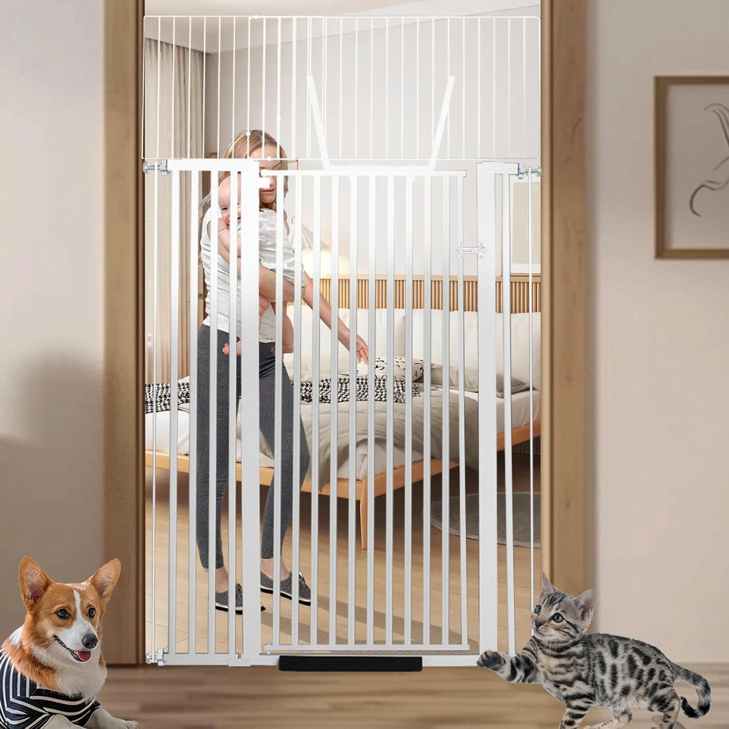 71 Inch Extra Tall Pet Gate for Cats - Secure and Versatile