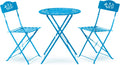 Alpine Corporation 3-Piece Bistro Set with Folding Table and 2 Chairs