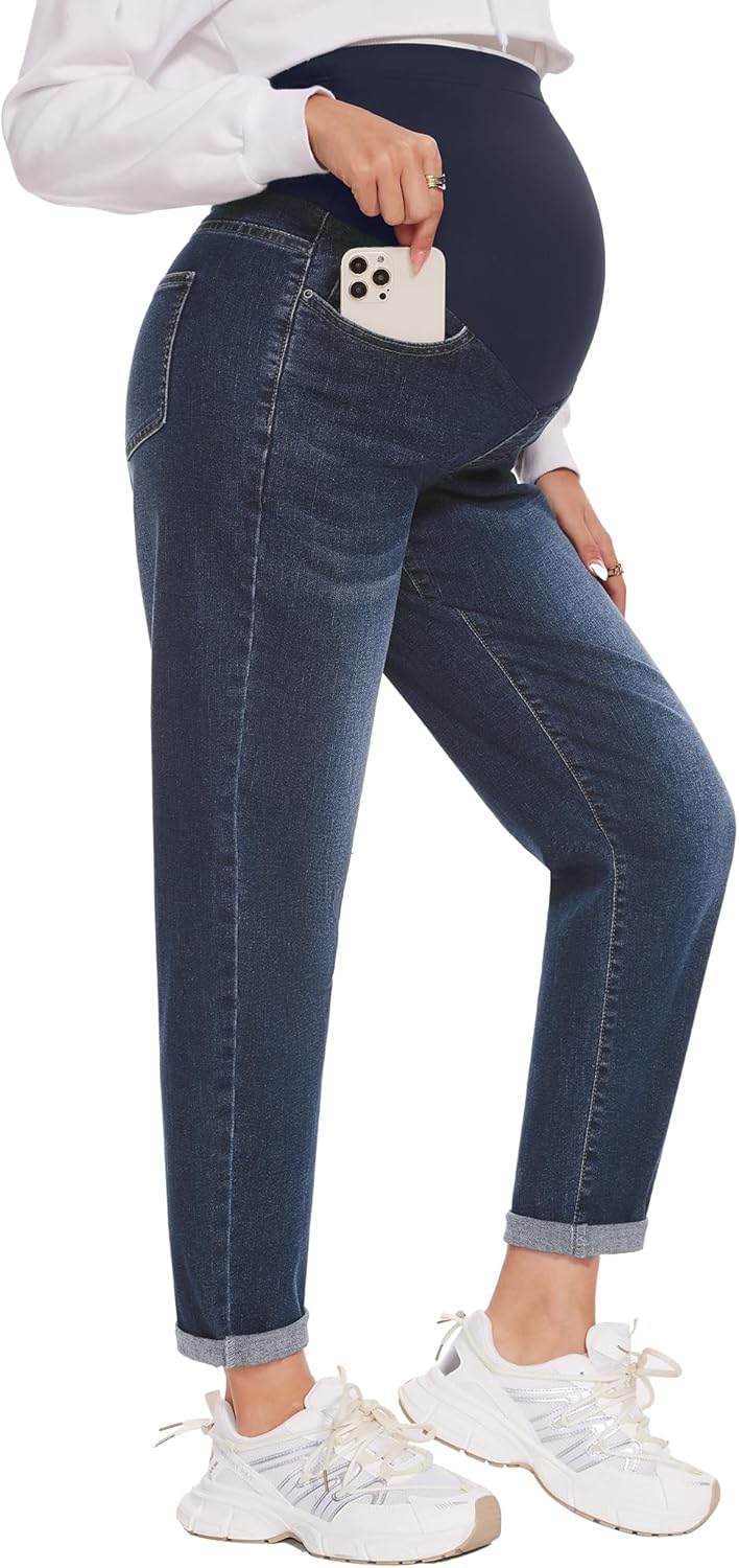 POSHGLAM Women's Maternity Jeans for Comfort and Style