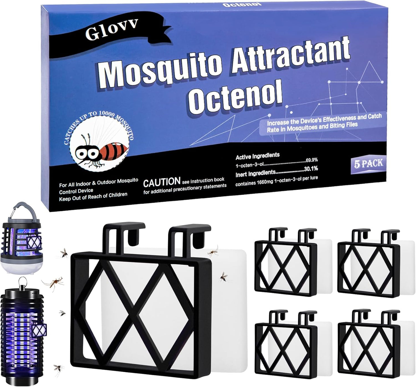 5 Lures Mosquito Attractant Bait Refill for Bug Zappers