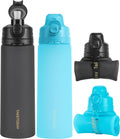 TakeToday Collapsible Water Bottle 20oz - Foldable Travel Bottle